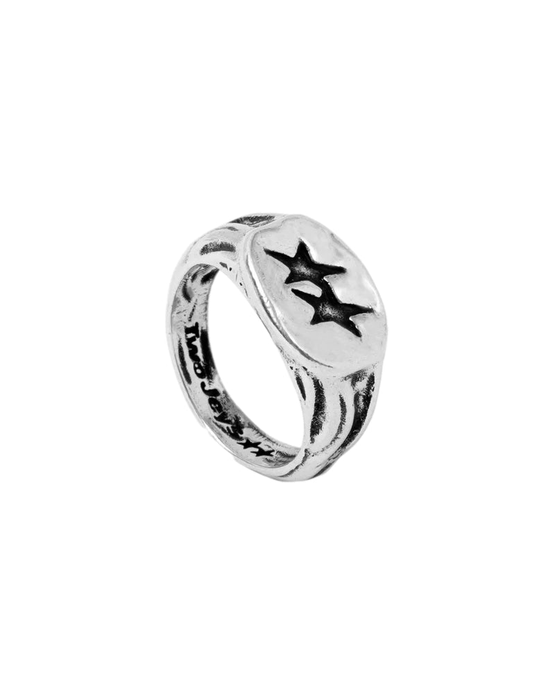 TwoJeys Superstar Signed Ring Ring Sølv - modostore.no