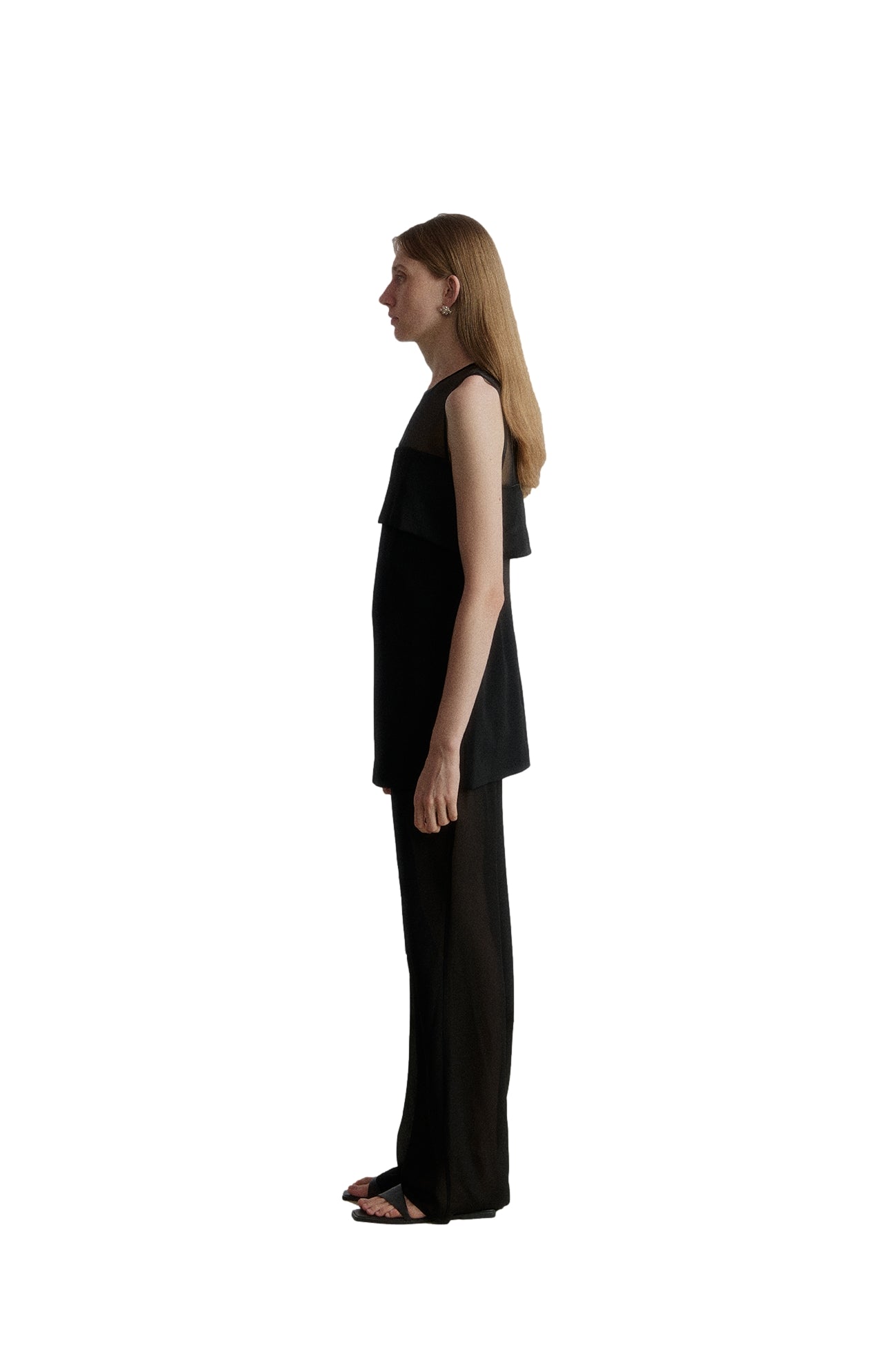 Viktoria Chan Amada Long Tank Topp Blank Sort - modostore.no