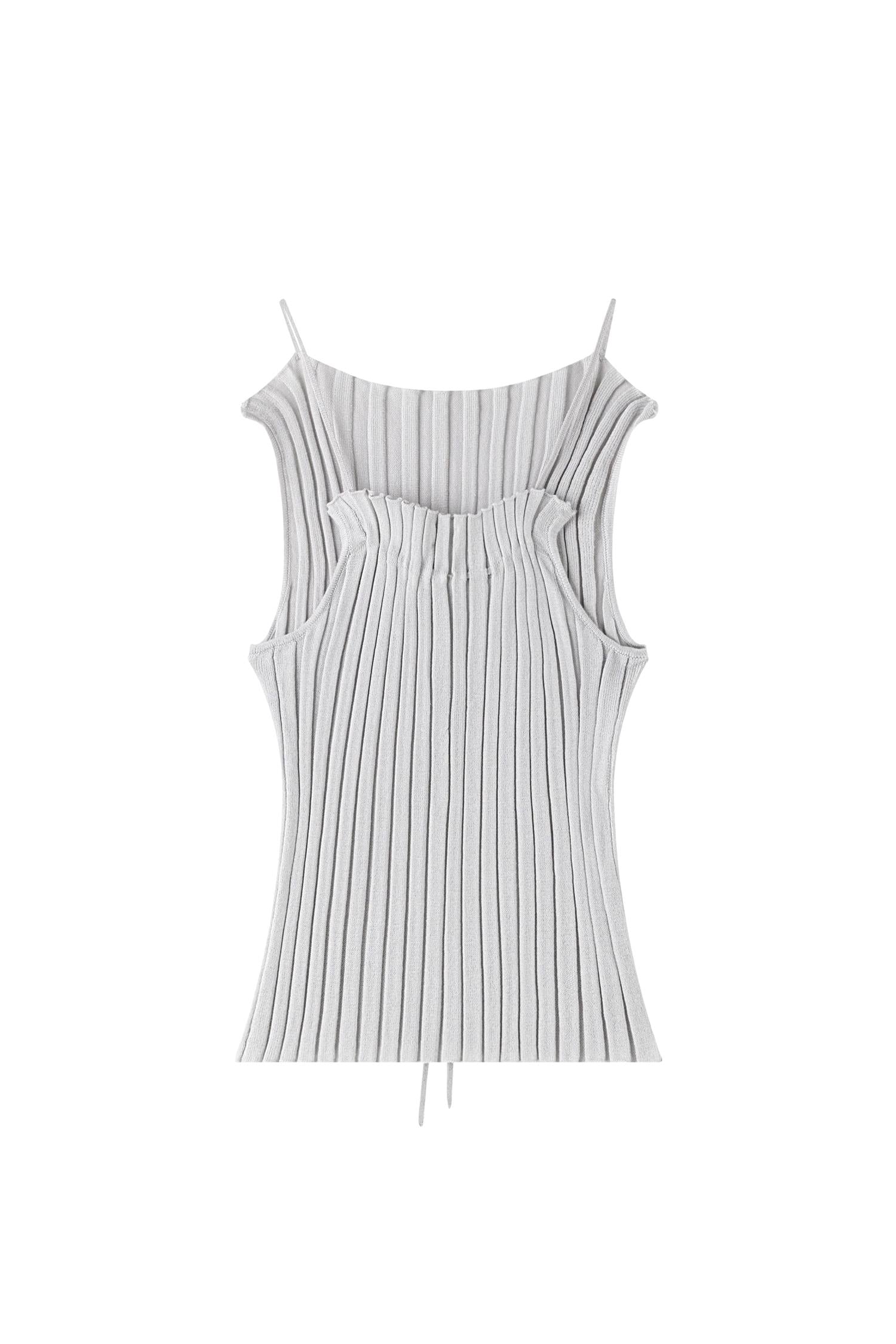 Viktoria Chan Gelene Knit Tank Topp Lysegrå - modostore.no