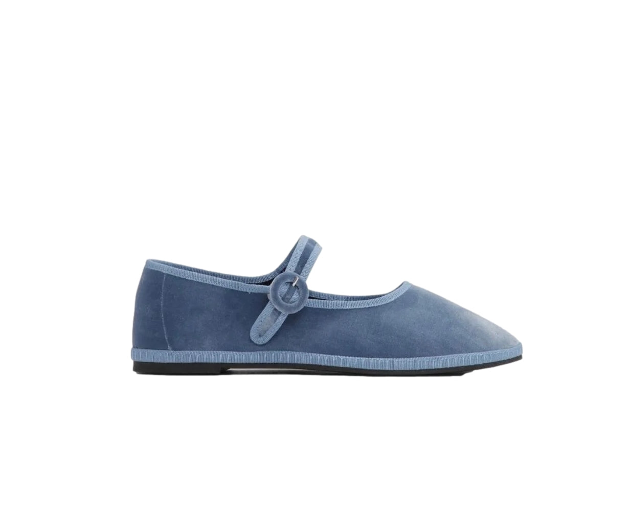 Yori Jomo Mary Jane Flats Velluto Riviera Sko Lyseblå - modostore.no