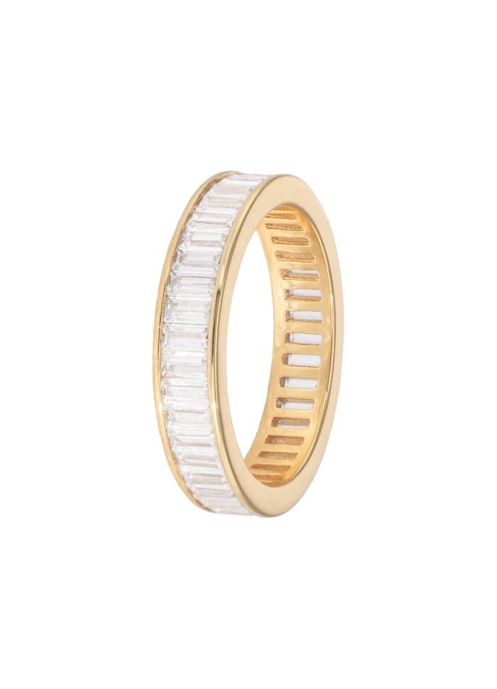 Emilia by Bon Dep Eternity Ring Rectangular Ring Gull - [shop.name]