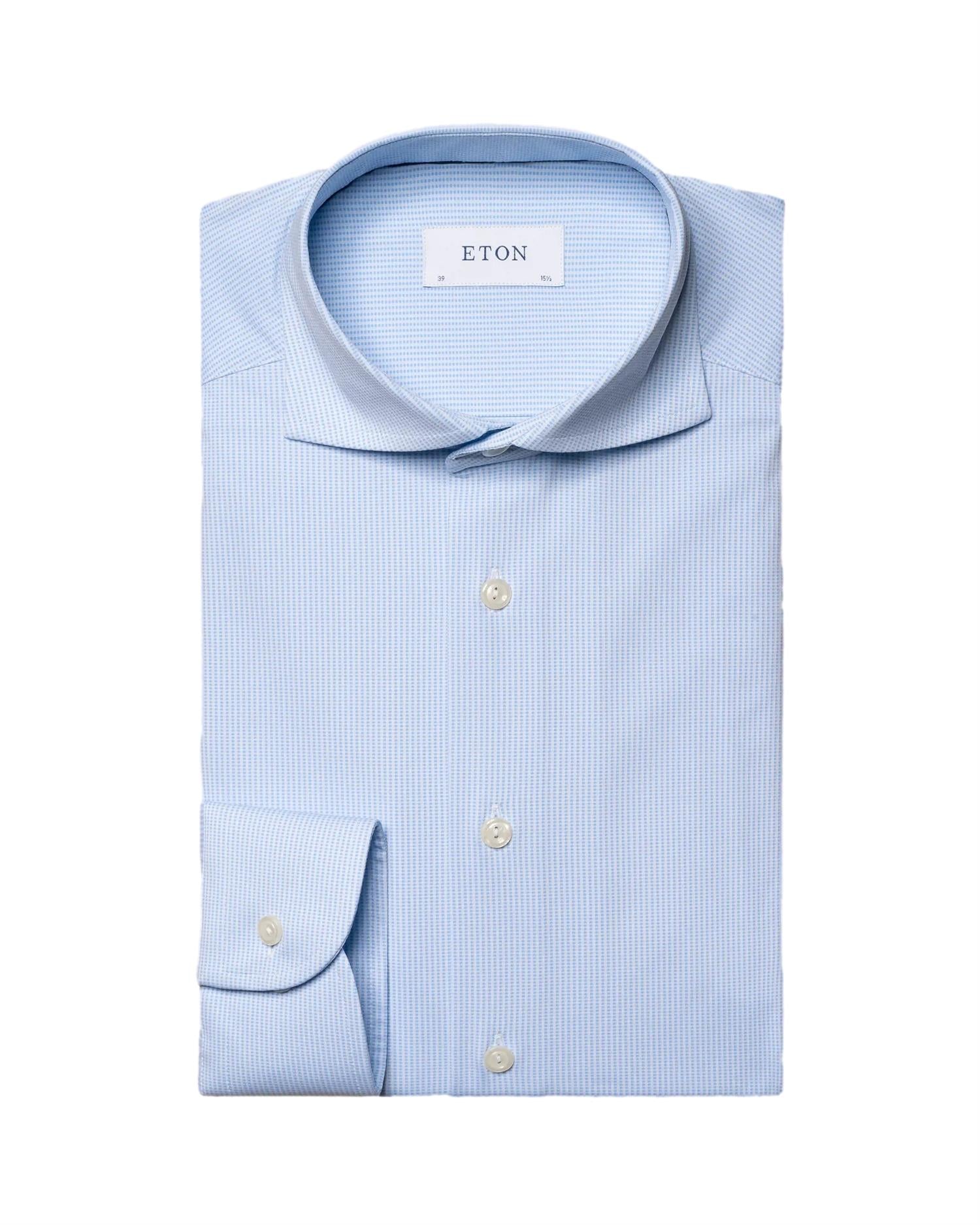 Eton Light Blue Four-Way Stretch Shirt Skjorte Lyseblå - [modostore.no]