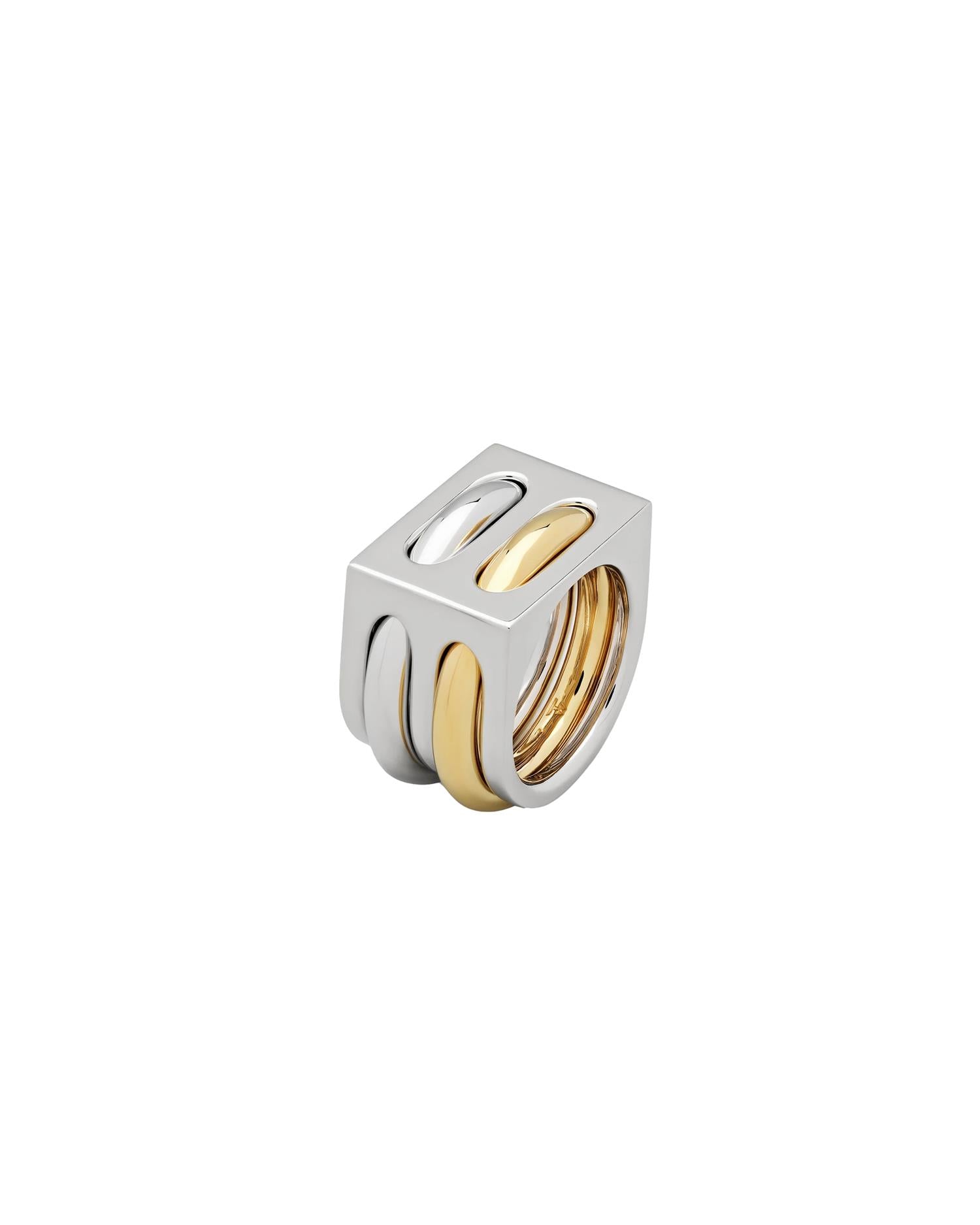 Tom Wood Jewellery Cage Ring Double Ring Sølv - [modostore.no]