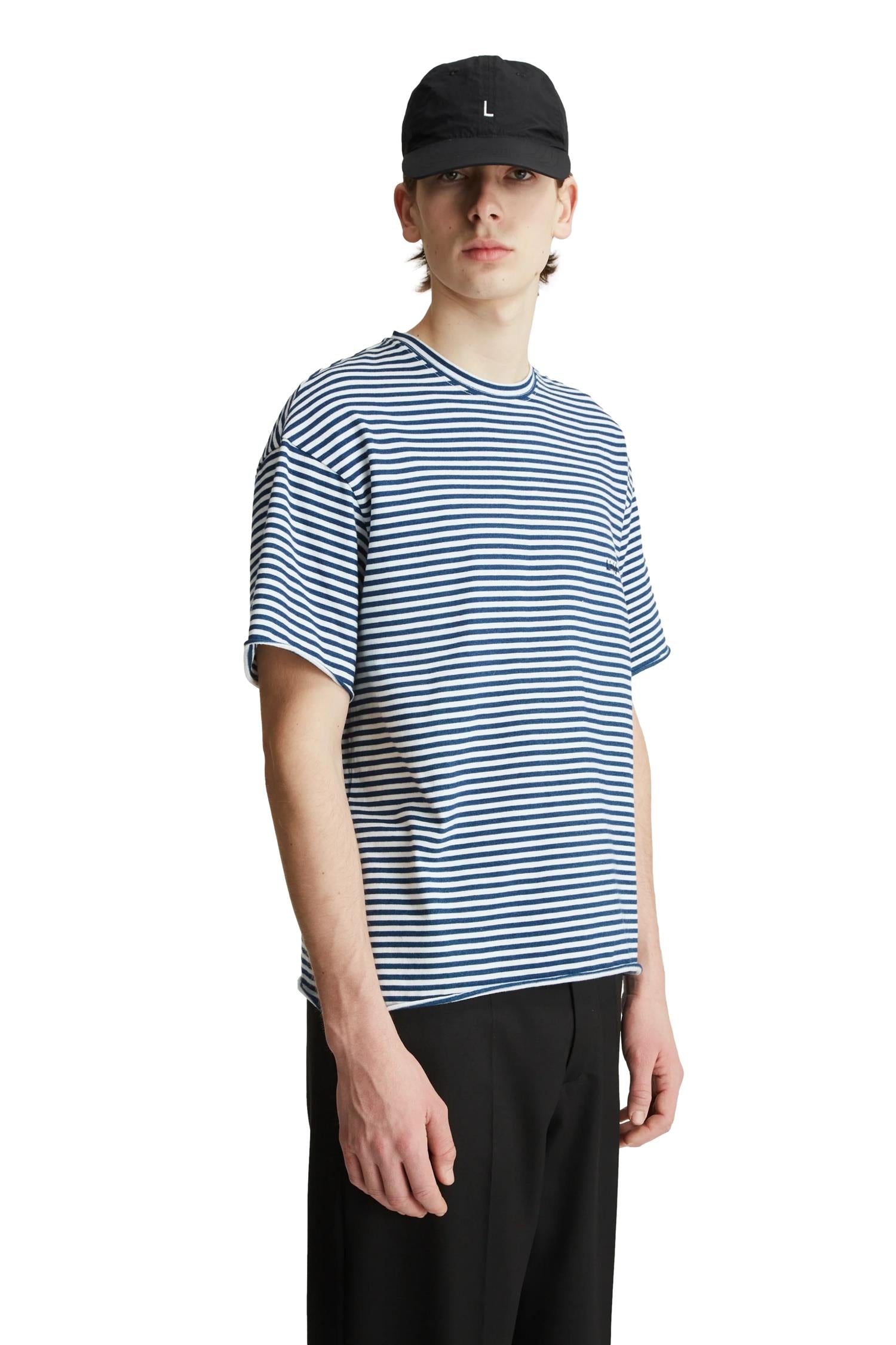 Livid Nelson Raw T-shirt Stripet Mørkeblå - modostore.no