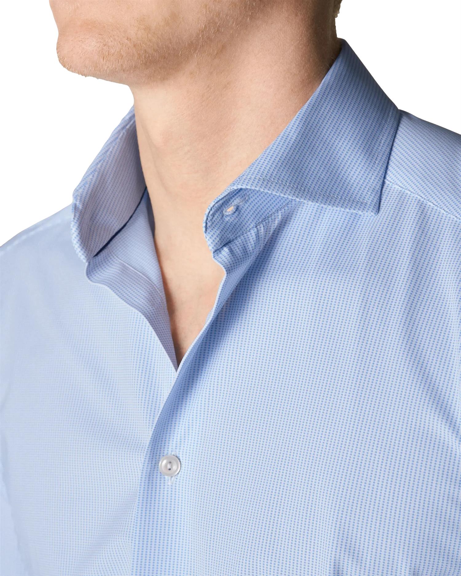 Eton Light Blue Four-Way Stretch Shirt Skjorte Lyseblå - [modostore.no]