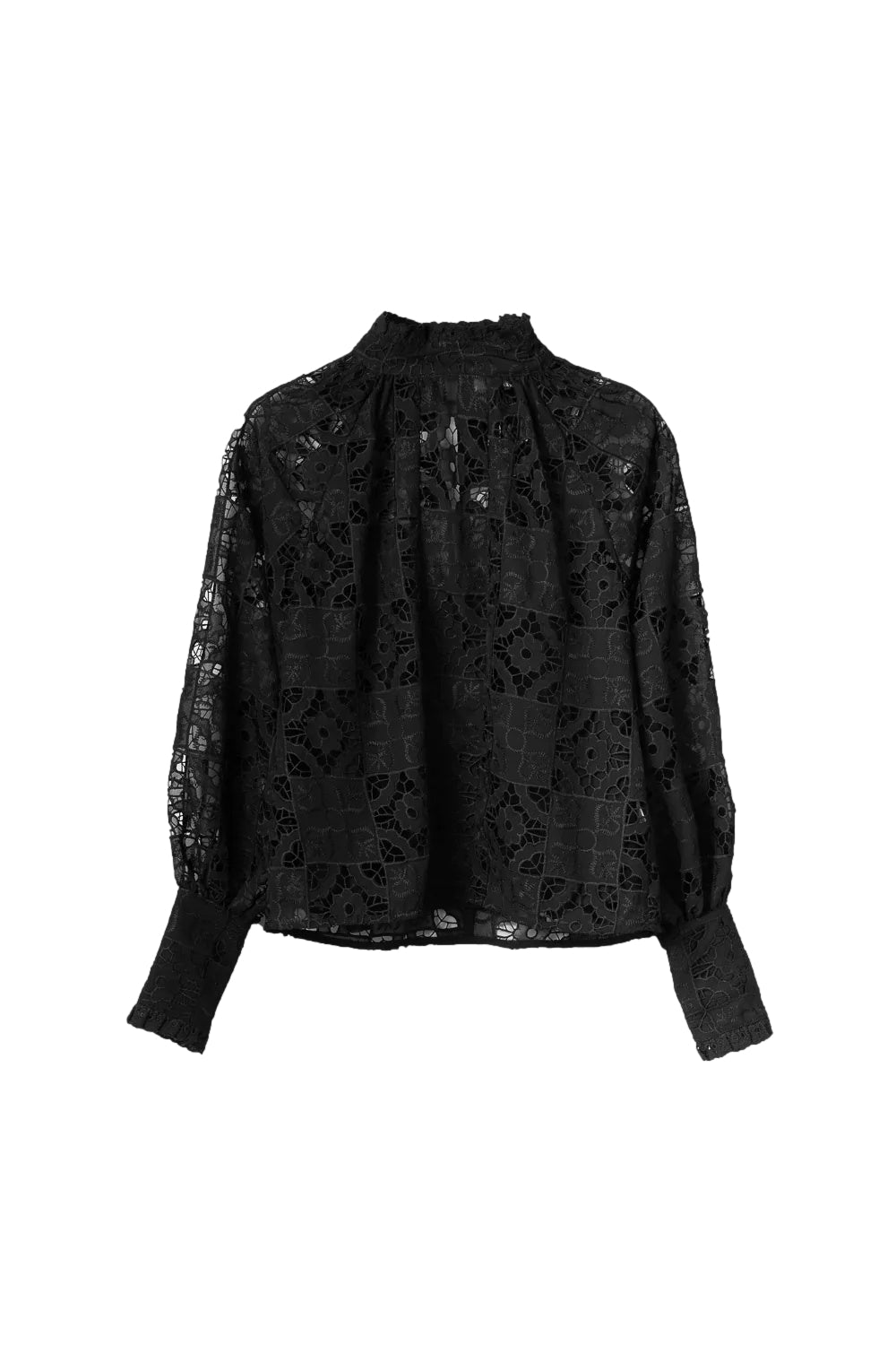 FWSS Broderie Anglaise Top Topp Sort - [modostore.no]