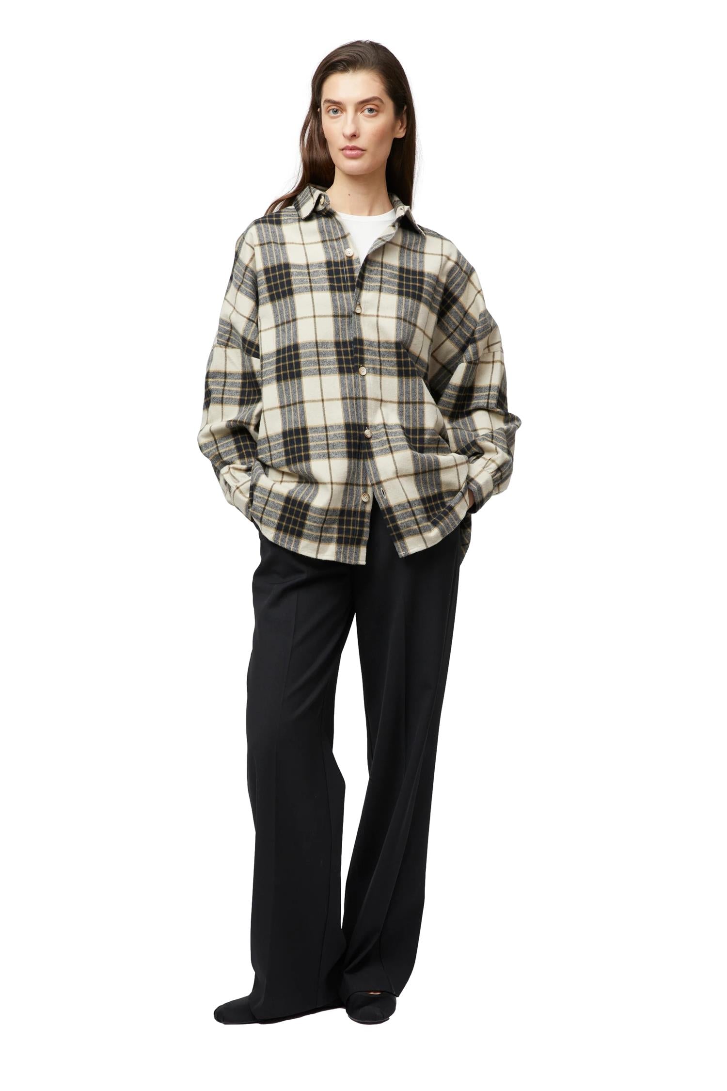 FWSS Wood Oversized Flannel Shirt Skjorte Ruter - [modostore.no]