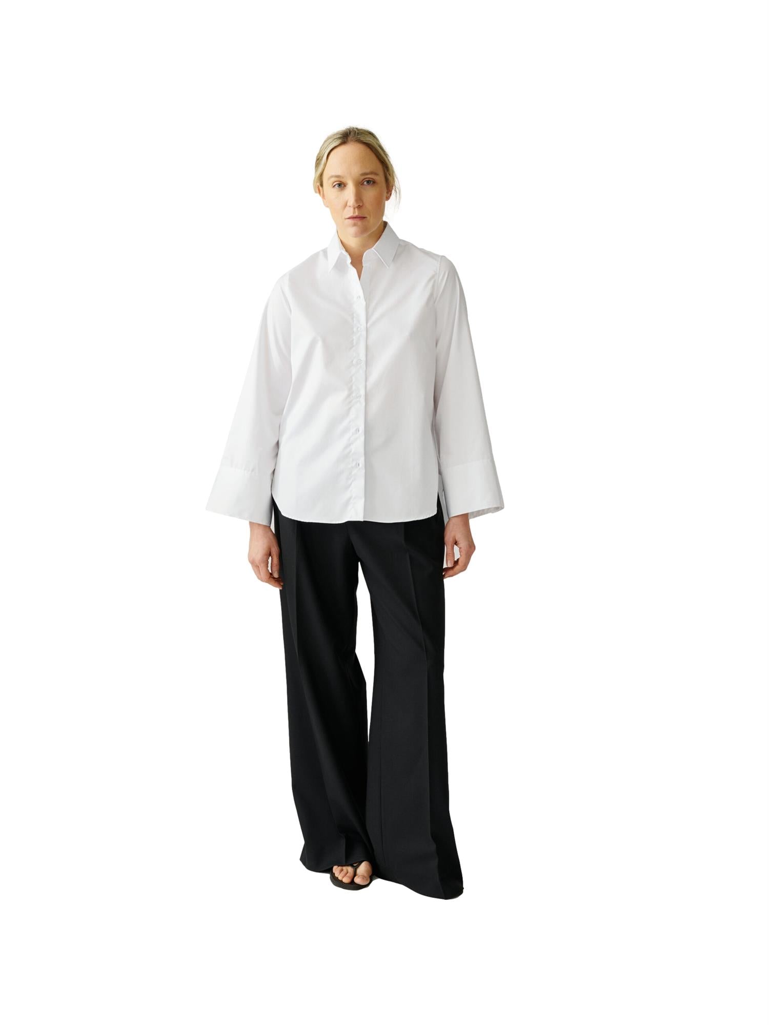 Julie Josephine Collar Wide Sleeve Shirt Skjorte Hvit - [shop.name]