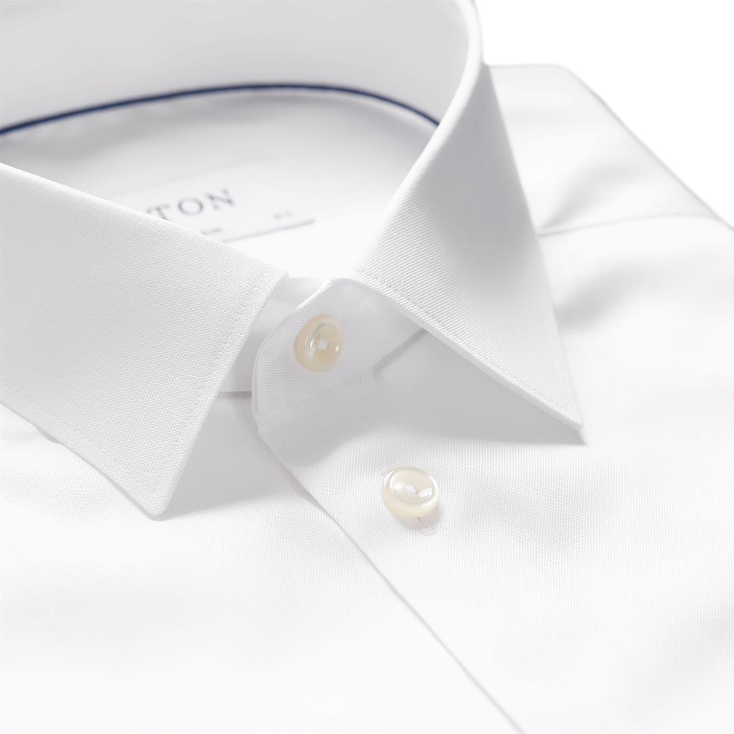 Eton 3000 Super Slim White Signature Twill Shirt Skjorte Hvit - [modostore.no]