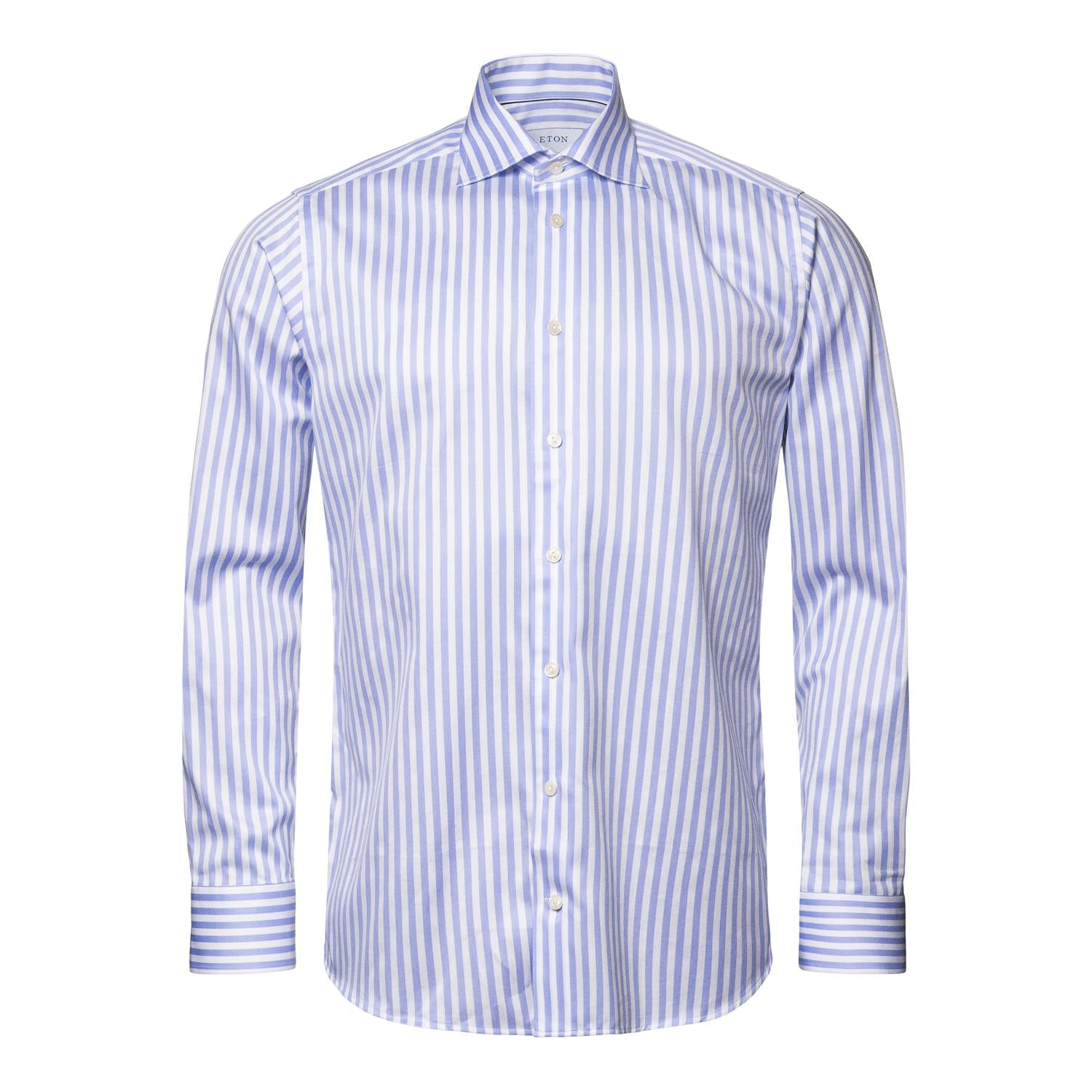 Eton Light Blue Bengal Stripe Signature Twill Shirt Skjorte Lyseblå Striper - [shop.name]