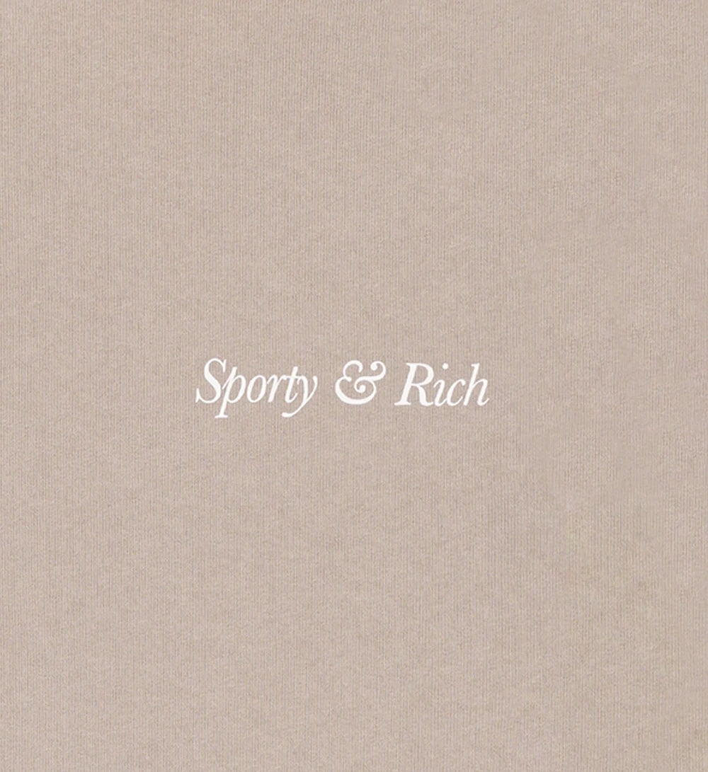 Sporty & Rich HWCNY Crewneck Genser Beige - [modostore.no]