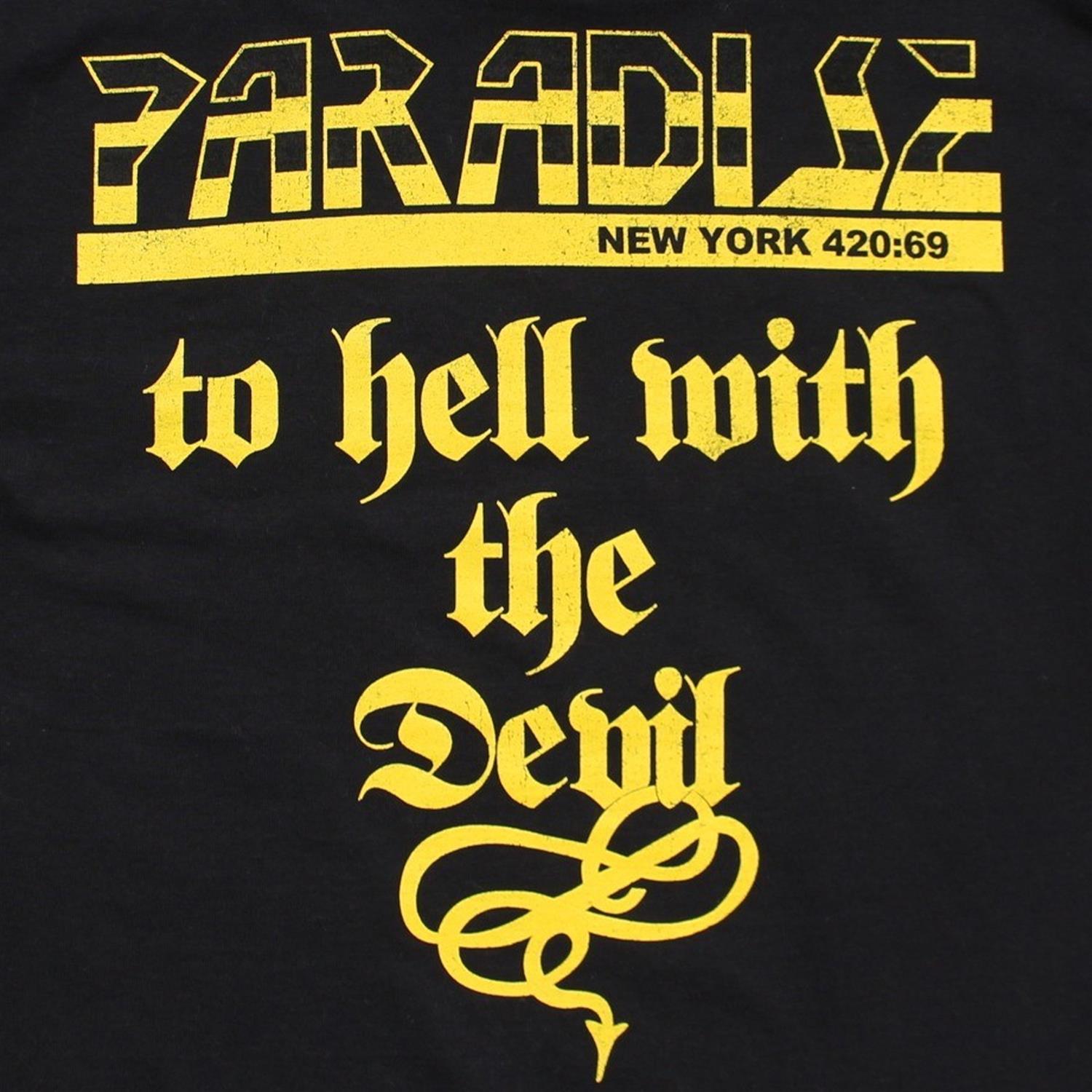 Paradise NYC To Hell With The Devil SS T-shirt Sort Mønster - [modostore.no]