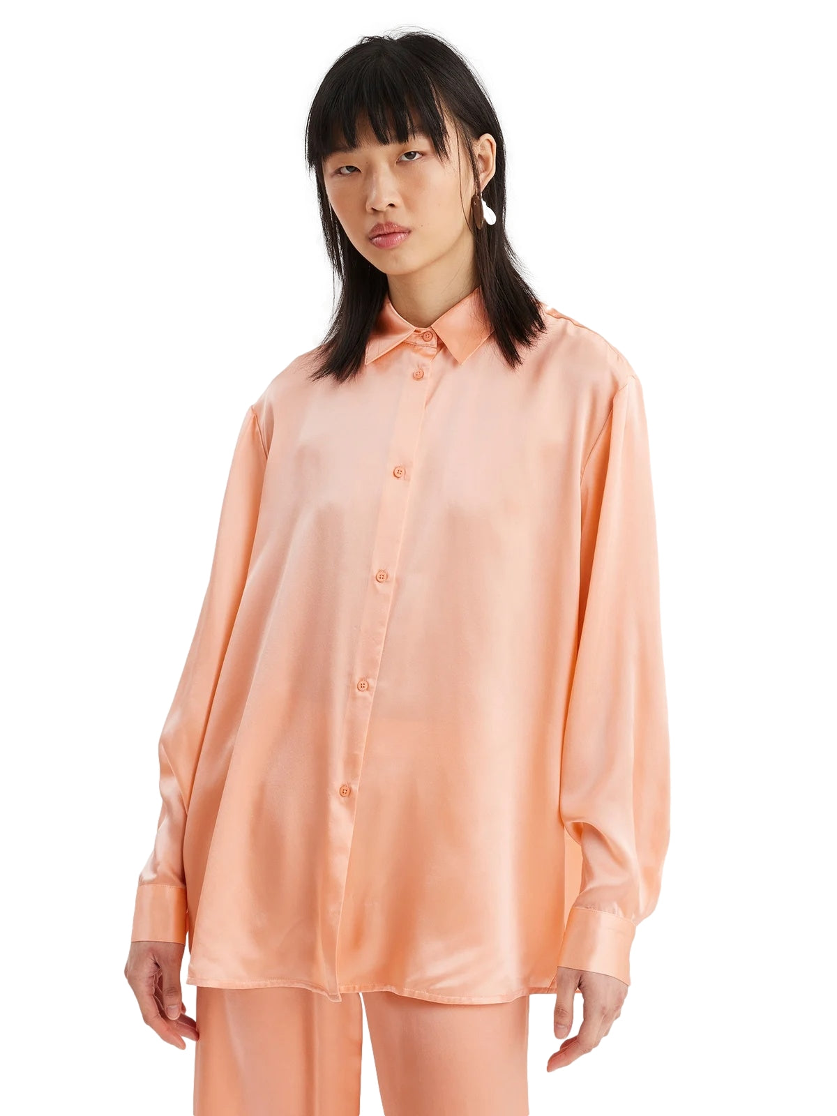 Holzweiler Blaou Silk Shirt Skjorte Fersken - [shop.name]