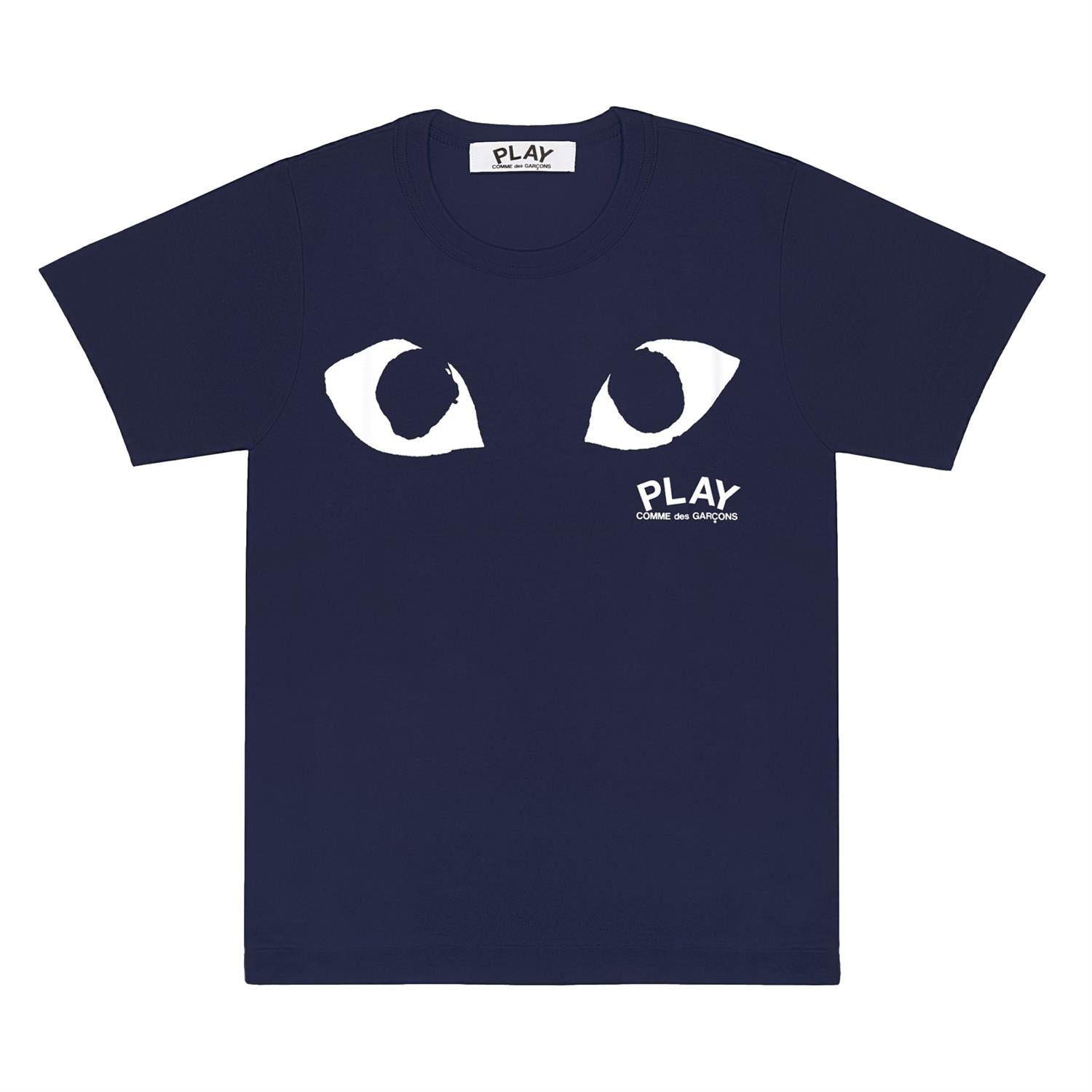 Comme des Garcons Play T-Shirt Men's Big Eyes T-shirt Navy - [modostore.no]