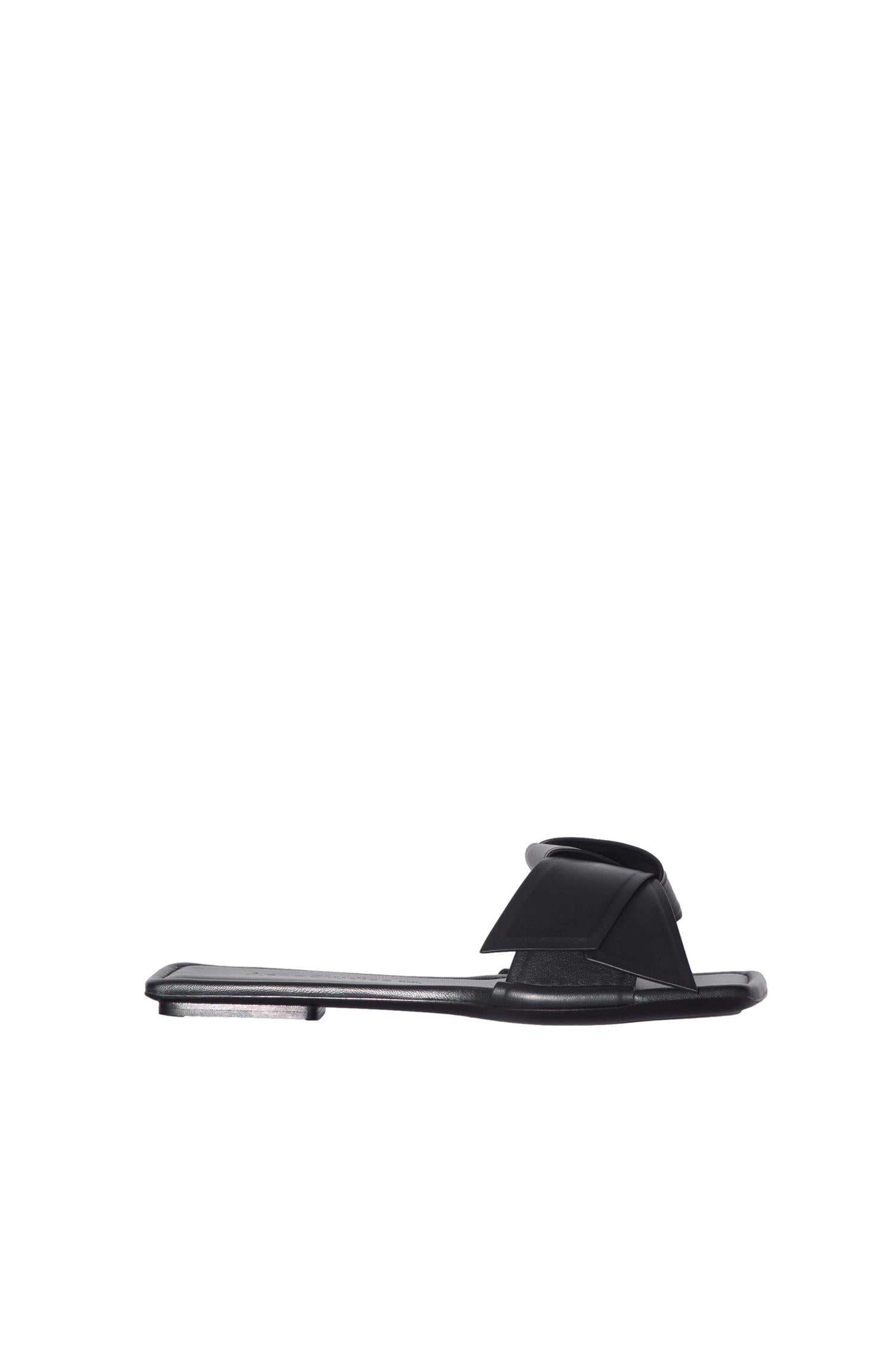 Acne Musubi Leather Sandal Sko Sort - [shop.name]