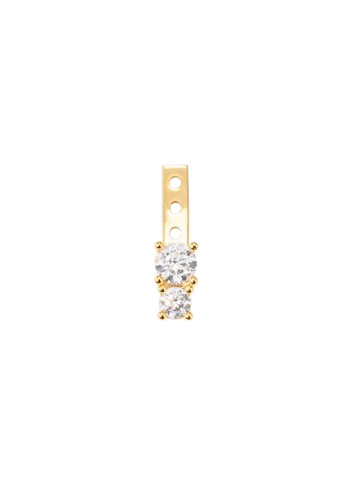 Emilia by Bon Dep Emilia Stud Charm NO. 5 duo square Charm Gull - modostore.no