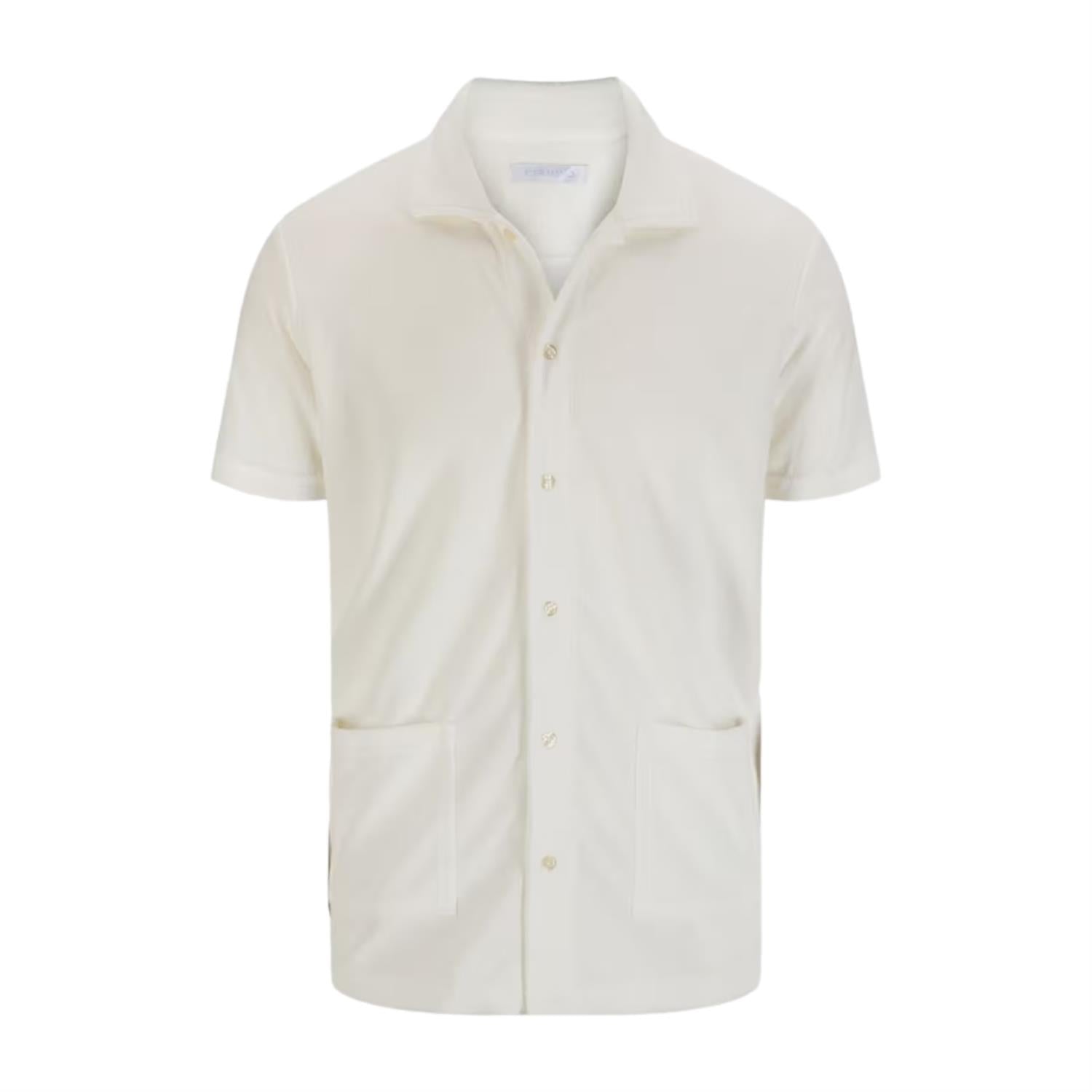 Cermino Resort Terry Polo Short Sleeve T-shirt Hvit - [modostore.no]