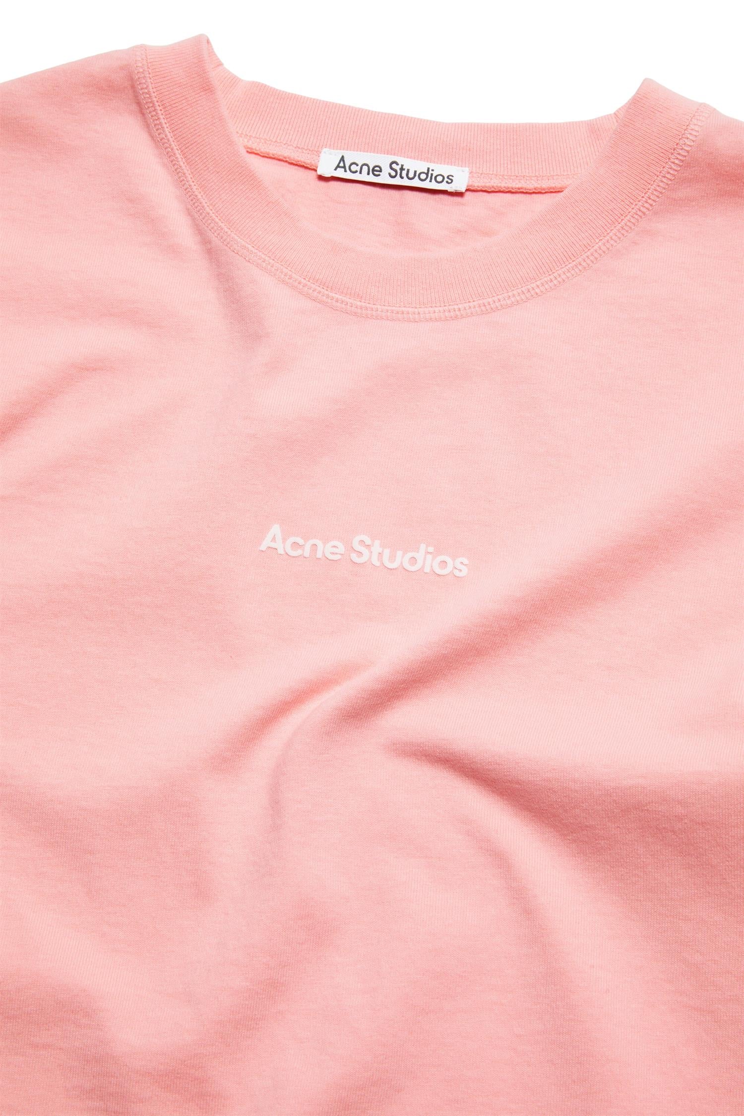 Acne Stamp Logo T-shirt T-shirt Lys Rosa - [modostore.no]