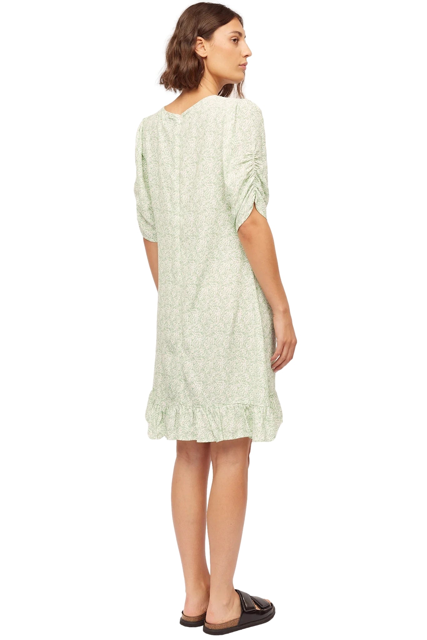 Once Untold Ellen  Dress Kjole Hvit Og Grønn - modostore.no